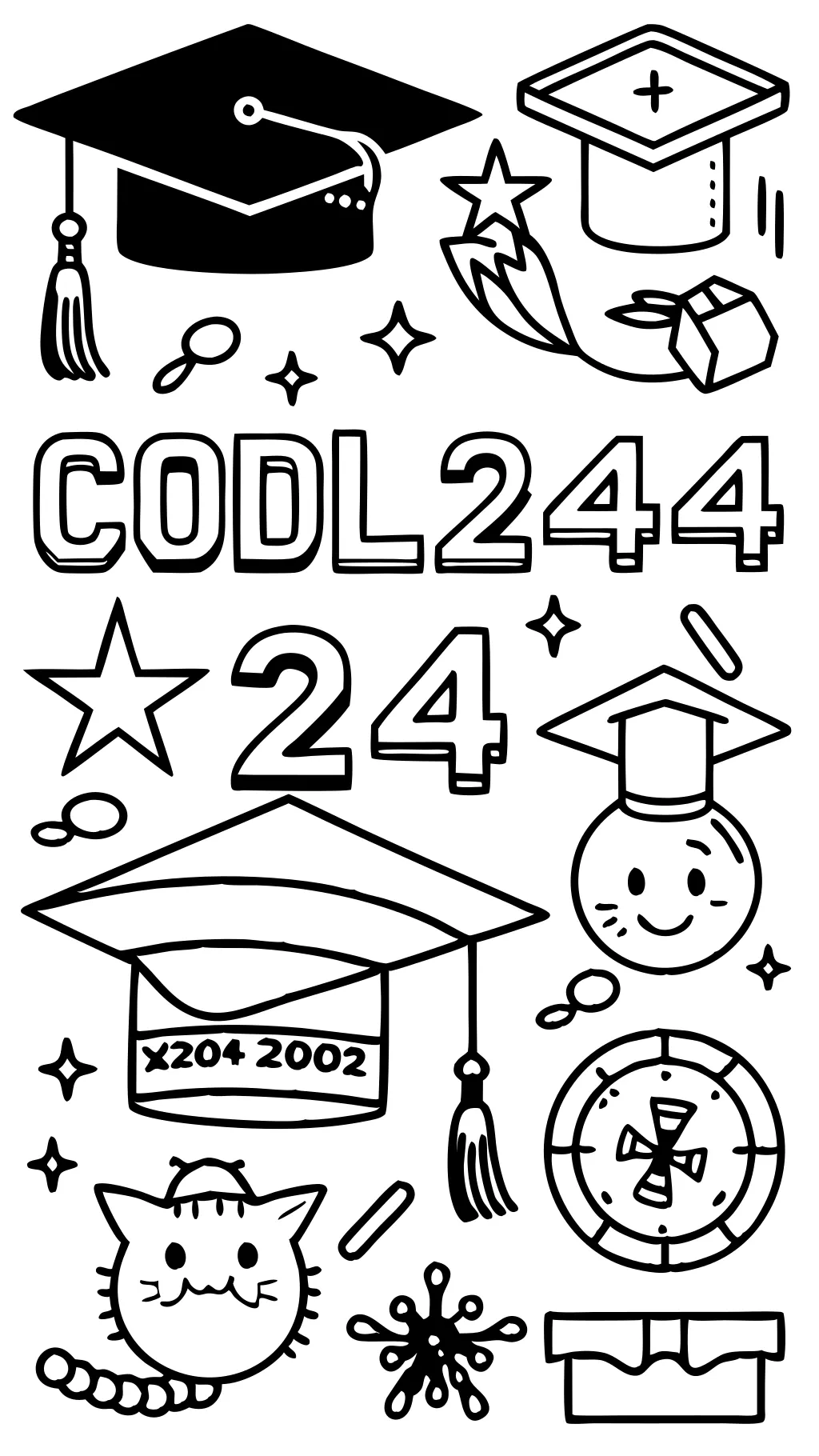 Clase de 2024 páginas para colorear